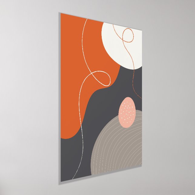 Colourful Organic Shapes Modern Poster Art (Laydown)