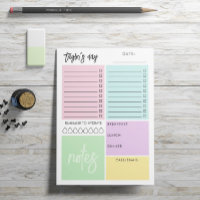 Colourful Organised Day To Do Lists Hydrate Notes