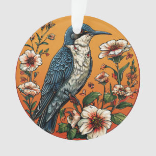 Colourful Oriental cuckoo Bird Ornament