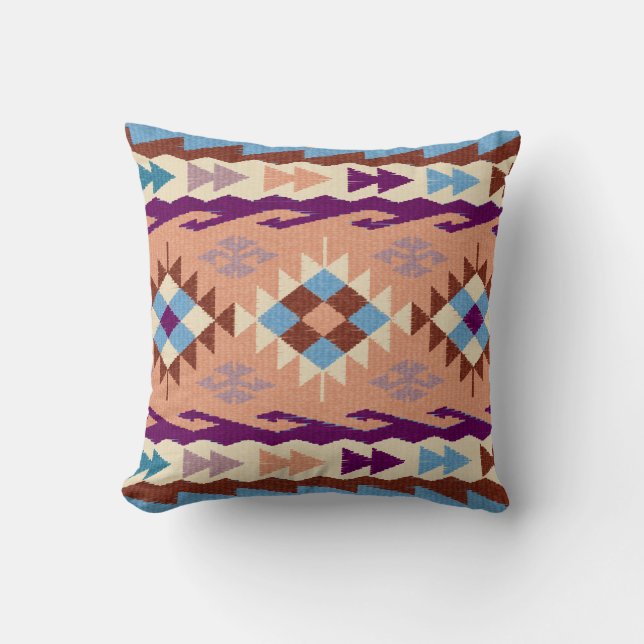 Colourful Oriental Kilim Rug Cushion (Front)