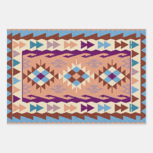 Colourful Oriental Kilim Rug Wrapping Paper Sheet