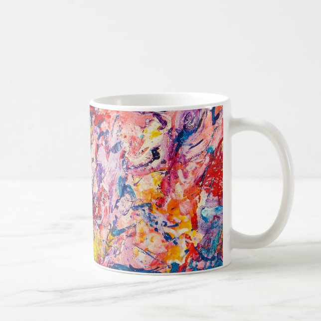 Colourful Original Abstract Painting Art Coffee Mu Mug (Right)