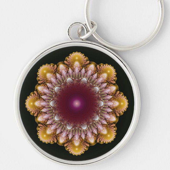 Colourful ornament key ring (Front)