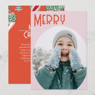 Colourful Ornament Merry Christmas Holiday Card