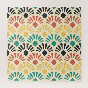 Colourful Ornament Shapes: Light Vintage Jigsaw Puzzle