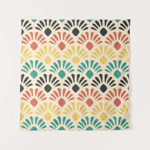 Colourful Ornament Shapes: Light Vintage Tapestry