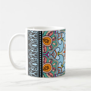 Colourful ornamental doodle: symmetric pattern. coffee mug