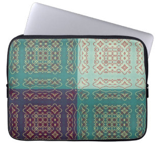 Colourful Ornamental Folk-Inspired Laptop Sleeve