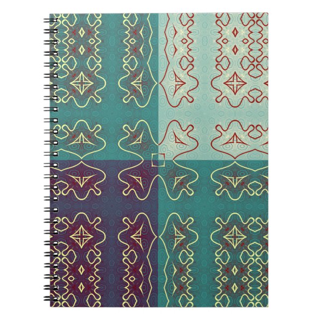 Colourful Ornamental Folk-Inspired Notebook (Front)