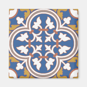 Colourful Ornamental Tile Pattern Magnet