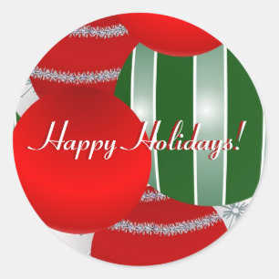 Colourful Ornaments Holiday Stickers