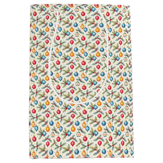 Colourful Ornaments Medium Gift Bag (Front)