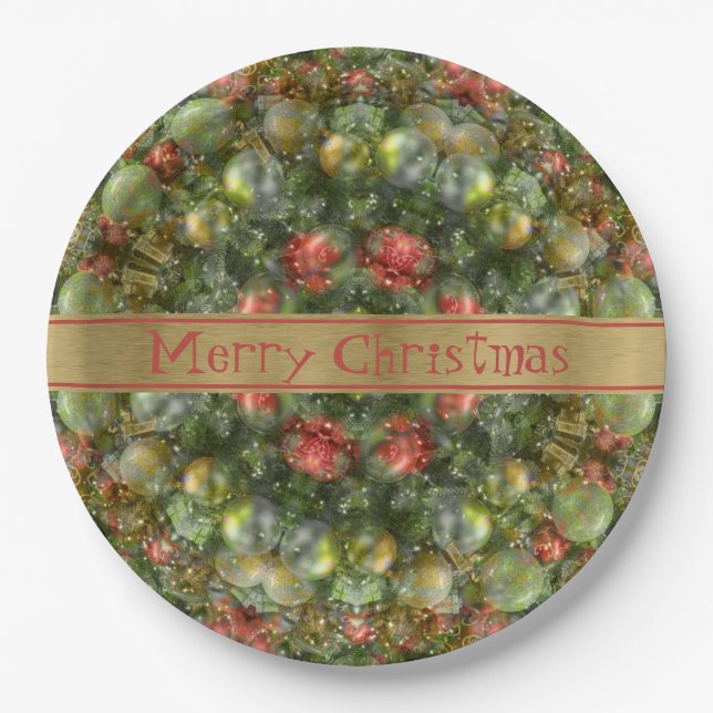 Colourful Ornaments Paper Plate (Front)