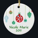 Colourful Ornaments Personalised<br><div class="desc">Gift for Christmas & Hanukkah, and all Seasonal Holidays design by starbabydesign</div>