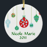 Colourful Ornaments Personalised<br><div class="desc">Gift for Christmas & Hanukkah,  and all Seasonal Holidays design by starbabydesign</div>