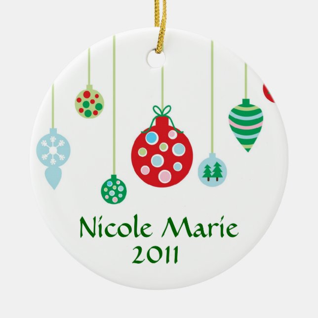 Colourful Ornaments Personalised (Front)