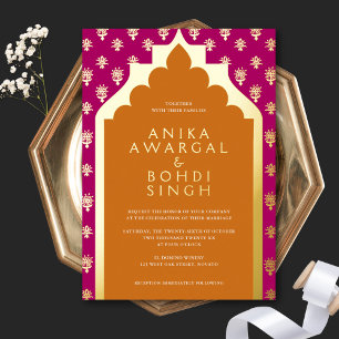 Colourful Ornate Indian Window Screen Wedding Gold
