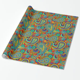 Colourful Ornate Paisley Pattern Wrapping Paper