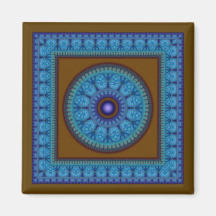 Colourful ornate pattern magnet
