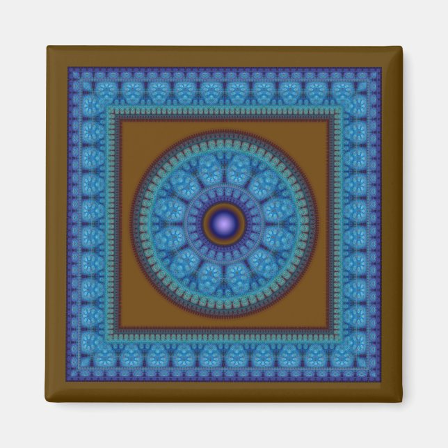 Colourful ornate pattern magnet (Front)