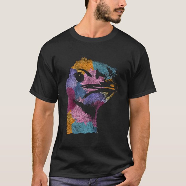 Colourful Ostrich T-Shirt (Front)