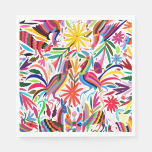 Colourful Otomi Print Dinner Napkins