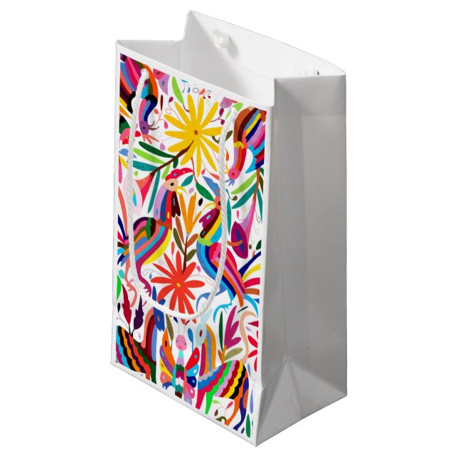 Colourful Otomi Print Gift Bag (Front Angled)