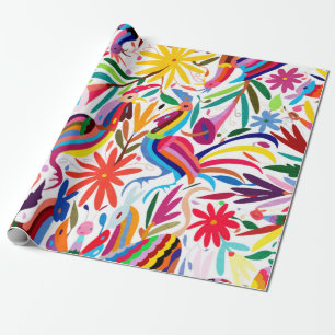 Colourful Otomi Print Wrapping Paper