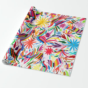Colourful Otomi Print Wrapping Paper