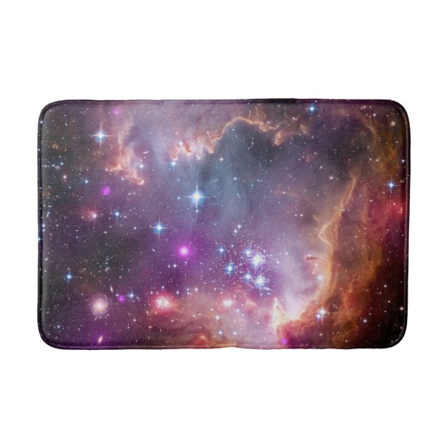 Colourful Outer Space Galaxy / Nebula Bath Mat (Front)