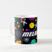 colourful outer space planet galaxy stars pattern