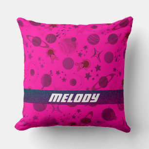 colourful outer space planet galaxy stars pattern cushion