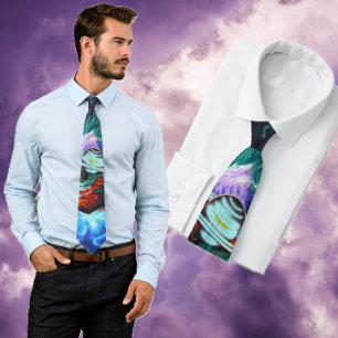 Colourful Outer Space Sci Fi Tie