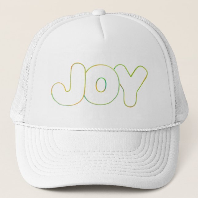 Colourful Outline Art - Joy - word hat (Front)