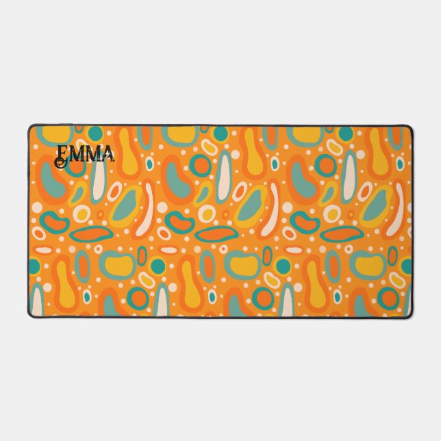Colourful Ovals Desk Mat (Front)