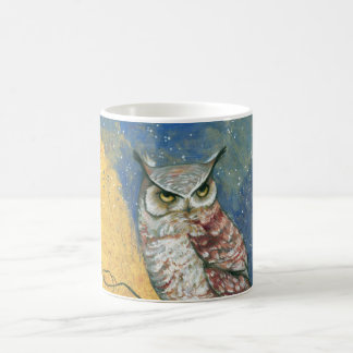 colourful owl coffee mug