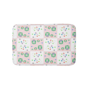 Colourful Owl Pattern For Kids 2 Bath Mat