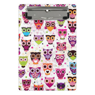Colourful Owl Pattern For Kids 2 Mini Clipboard