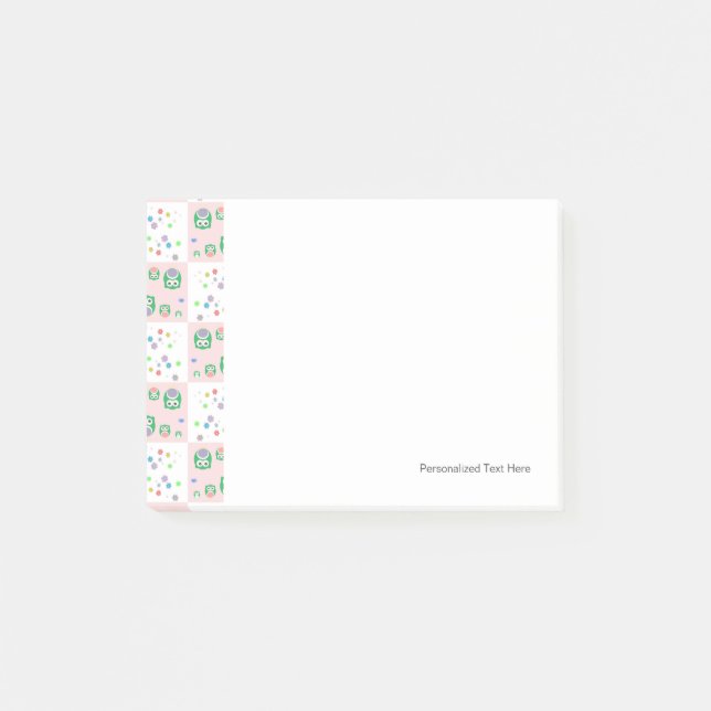 Colourful Owl Pattern For Kids 2 Post-it Notes (Front)