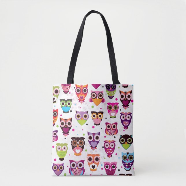 Colourful Owl Pattern For Kids 2 Tote Bag (Front)