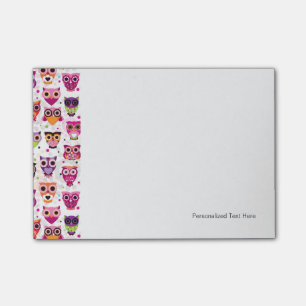 Colourful Owl Pattern For Kids Post-it Notes