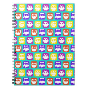 Colourful Owl Pattern Notebook