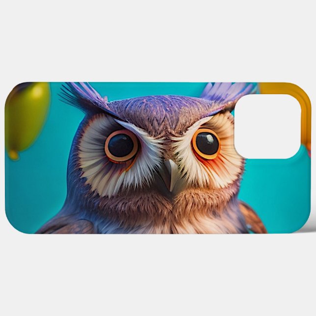 Colourful Owl Phone Case (Back (Horizontal))