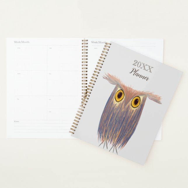 Colourful Owl Watercolor Painting Planner (Display)
