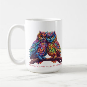 Colourful Owls-Love Birds-Valentine's Day Gift- Coffee Mug