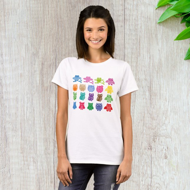 Colourful Owls Wise Birds T-Shirt (Creator Uploaded)