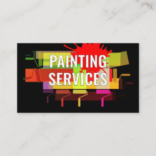 Colourful Paint Brushes Painting Business Card