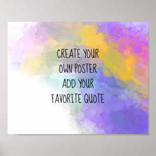 colourful paint colours add your text for custom poster