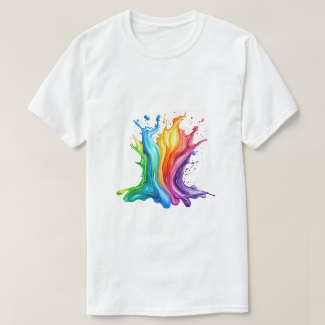Colourful paint Concept Artistic Design T-Shirt (Design Front)