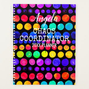 Colourful Paint Dots Pattern Planner